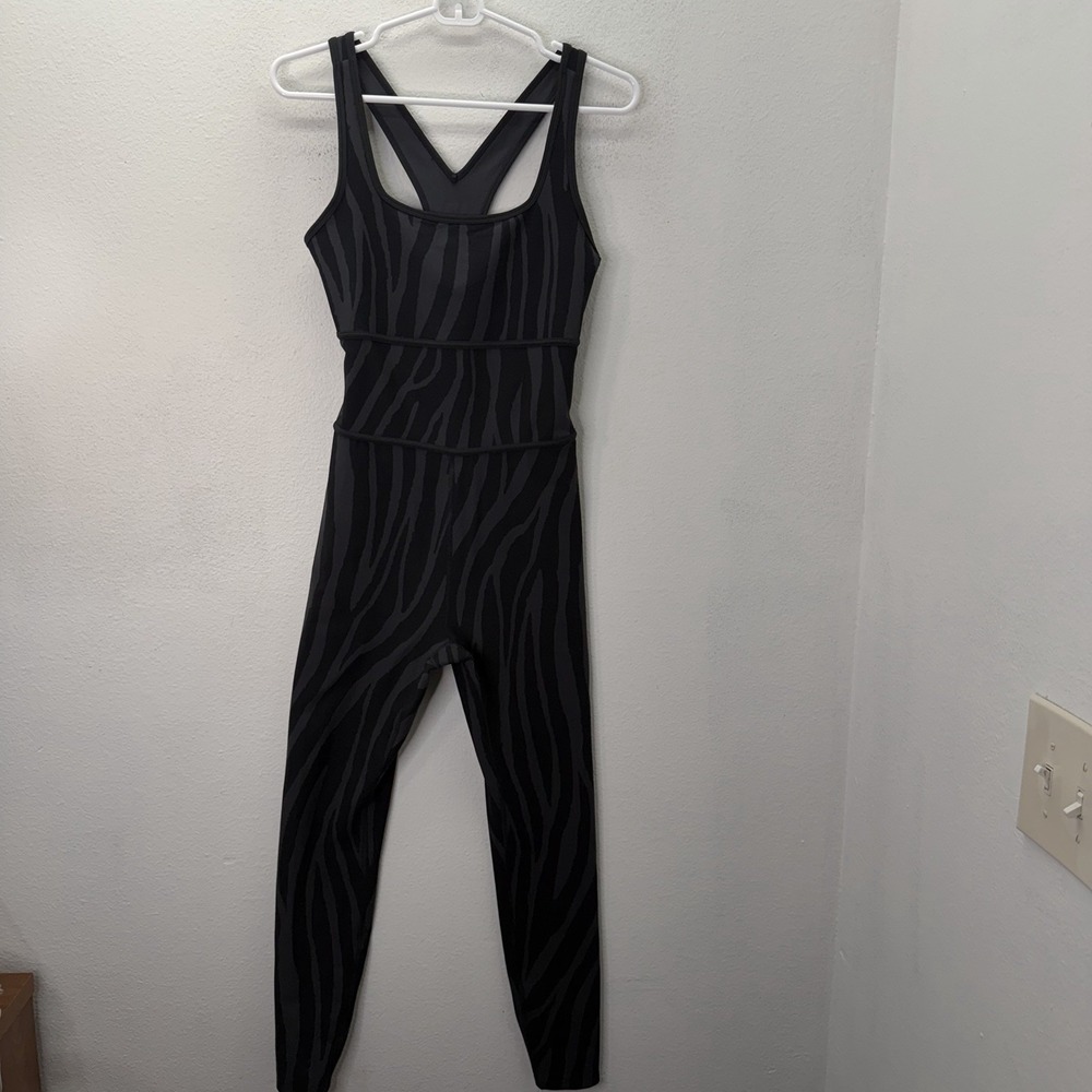 Diane Von Furstenberg Target Jumpsuit Zevra Print Fitted Leotard One Piece SZ S